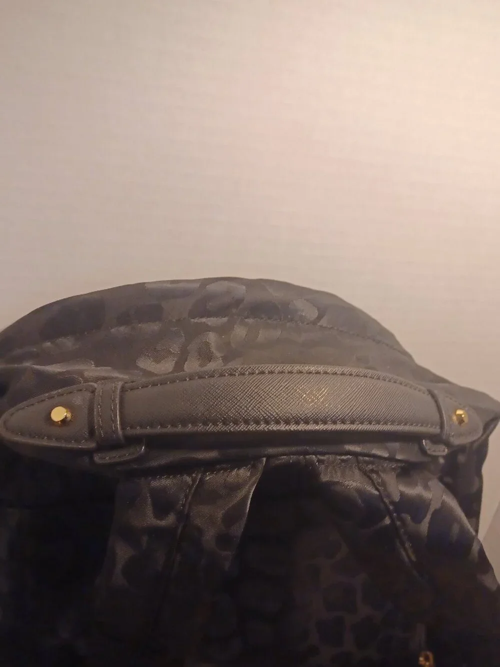 Michael Kors Kelsey Black Leopard Print Backpack